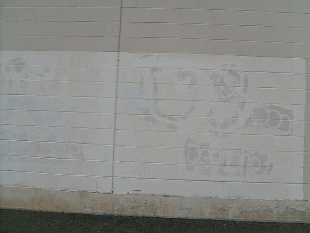 Some covered graffiti.