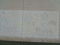 Some covered graffiti.